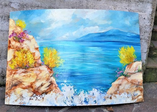 Quadro dipinto olio - , stucco