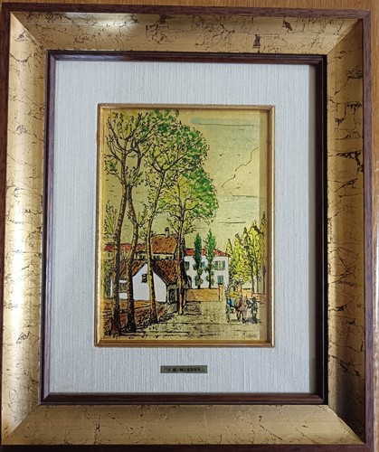 Quadro foglia oro con - d,