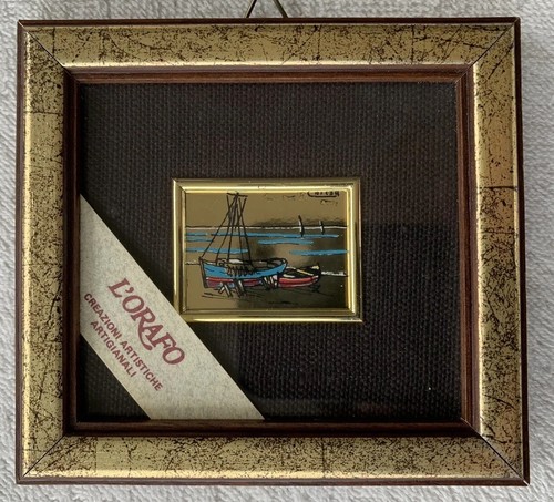 Quadretto foglia oro - quadretto,