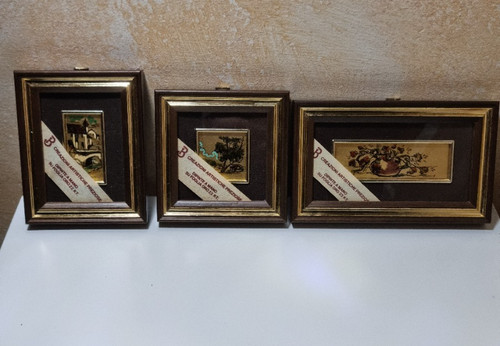 Trittico foglia oro - trittico, 23kt